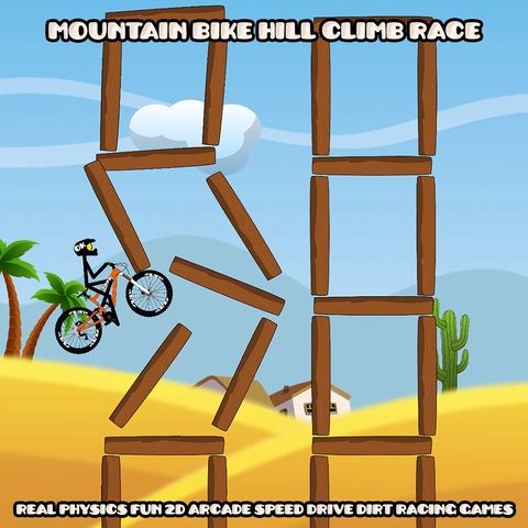 Mountain Bike Hill Climb Race: Real Physics Fun 2D Arcade Speed Drive Dirt Racing Games Art