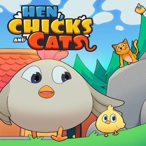 HEN, CHICKS AND CATS Art