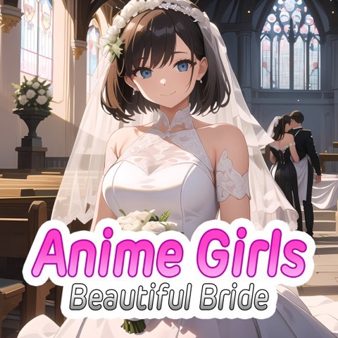 Anime Girls: Beautiful Bride Art