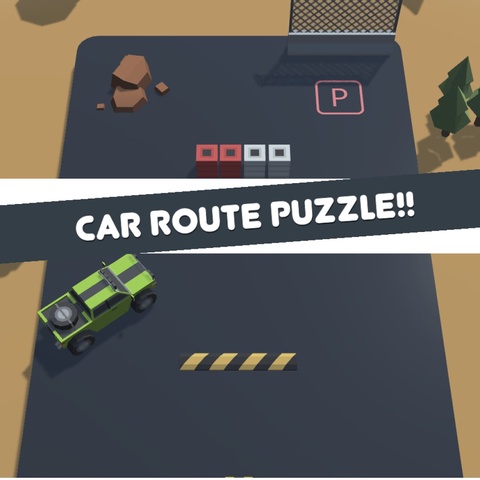 Car Route Puzzle Art