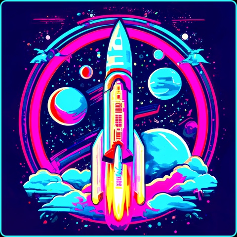 Space Invaders: Neon Battle Master Art