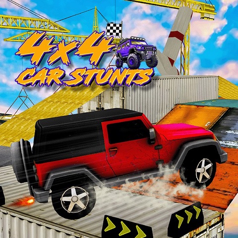 4X4 Car Stunts Action Ramp Game 2025 Art
