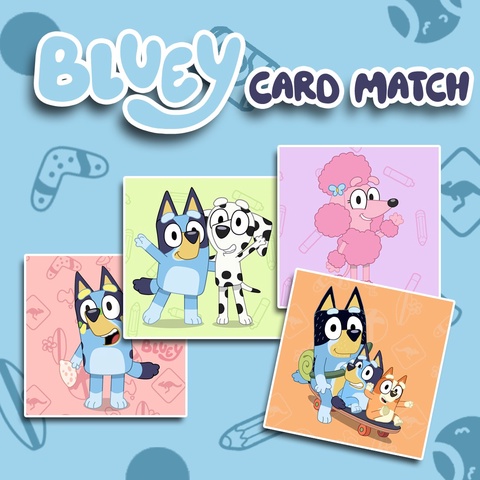Bluey Memory Card Match Art