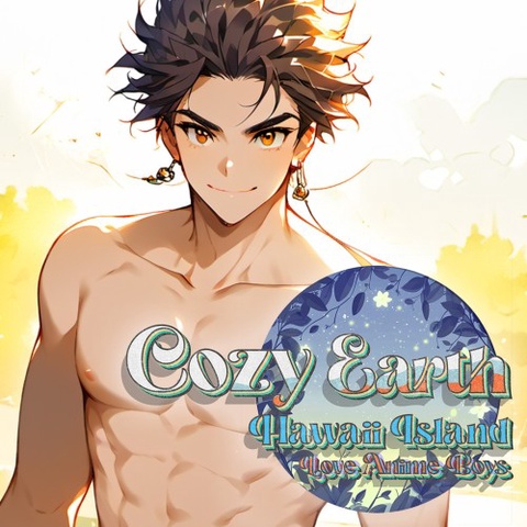Cozy Earth: Hawaii Island Love Anime Boys Art