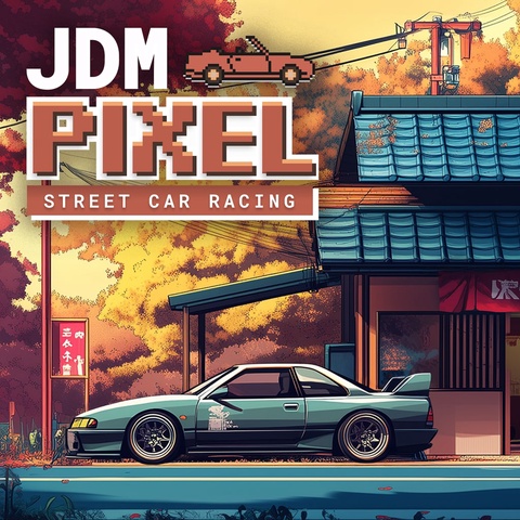 JDM Pixel Street Car Racing Art