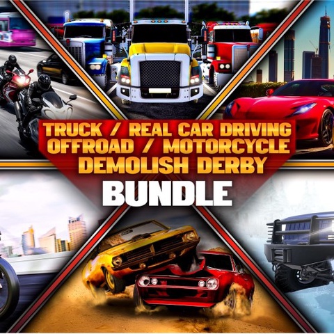 TRUCK / REAL CAR DRIVING / Offroad / Motorcycle / DEMOLISH DERBY BUNDLE Art
