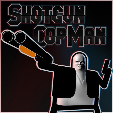 Shotgun Cop Man Art