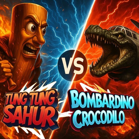 BOMBARDINO CROCODILO vs TUNG TUNG SAHUR Art