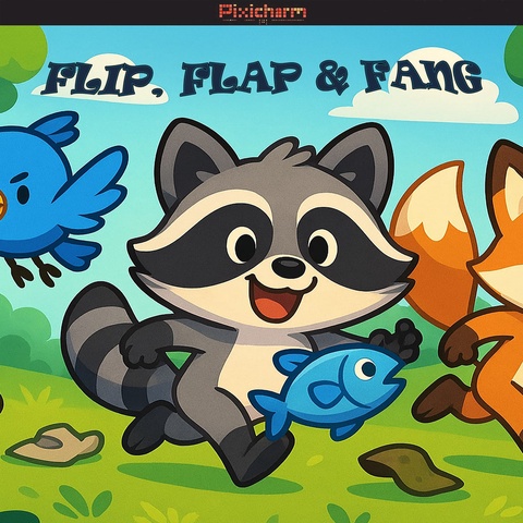 Pixicharm - Flip, Flap & Fang Art