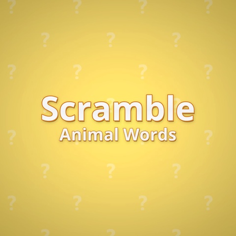 Scramble Animal Words Art