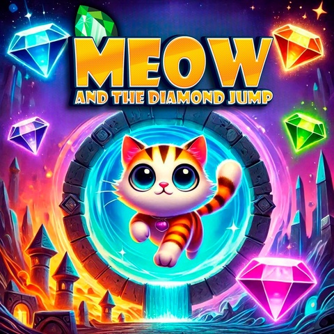 Meow and the Diamond Jump Art
