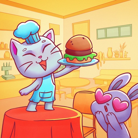 Funny Animal Cafe Art