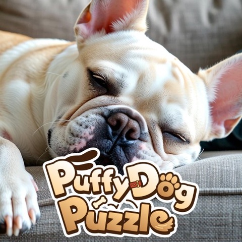 Puffy Dog Puzzle Art