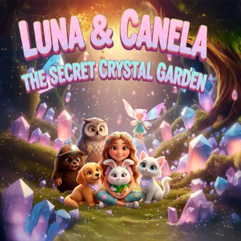 Luna & Canela: The Secret Crystal Garden Art