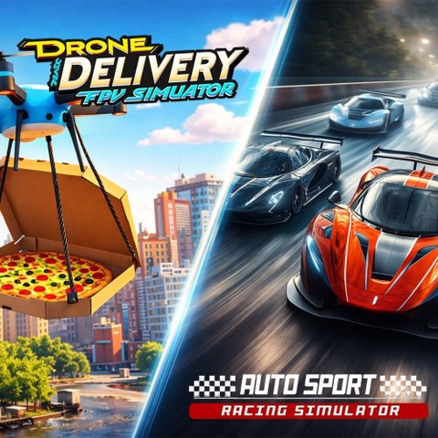 Auto Sport Racing & DRONE DELIVERY - FPV SIMULATOR Art