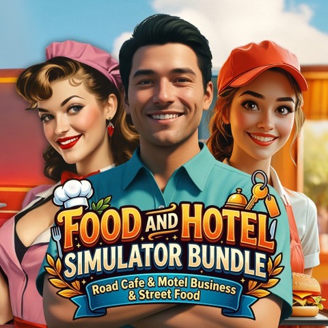 Food And Hotel Simulator Bundle: Road Cafe & Motel Business & Street Food Art