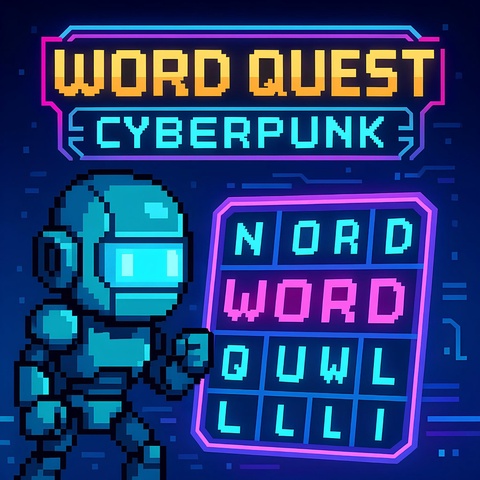 Word Quest: Cyberpunk Art