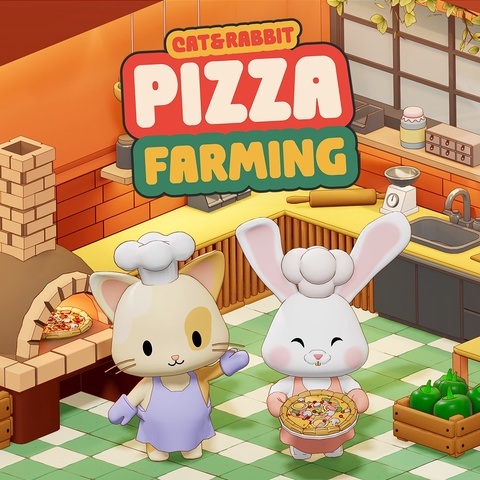 Cat&Rabbit Pizza Farming Art