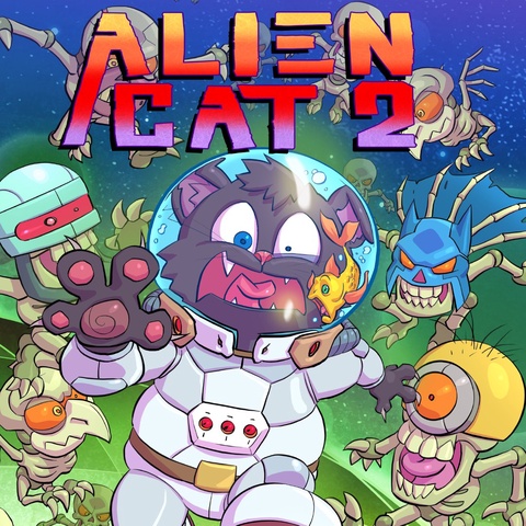 Alien Cat 2 - Retro Collection Art