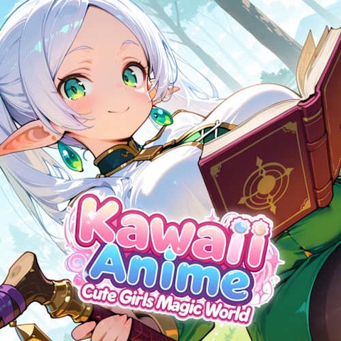 Kawaii Anime: Cute Girls Magic World Art