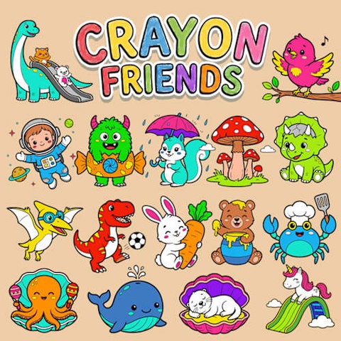 CRAYON FRIENDS Art