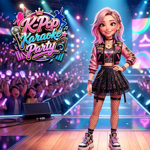 K-Pop Karaoke Party Art