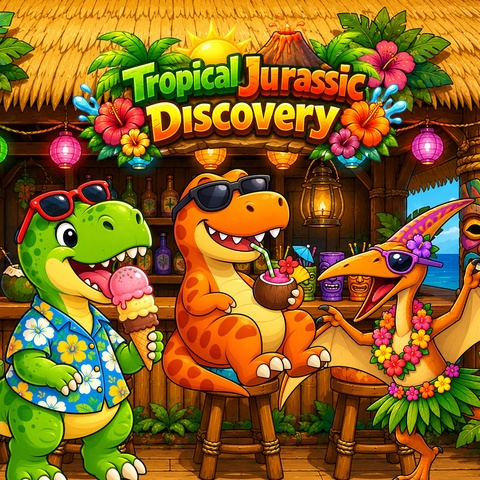 Tropical Jurassic Discovery Art