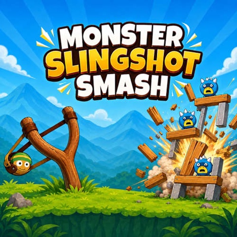 Monster Slingshot Smash Art