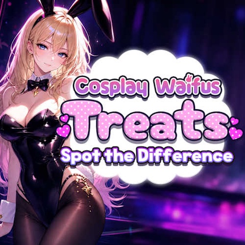 Cosplay Waifus Treats: Spot the Difference Art