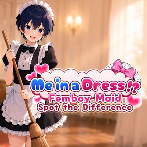 Me in a Dress!? Femboy Maid: Spot the Difference Art